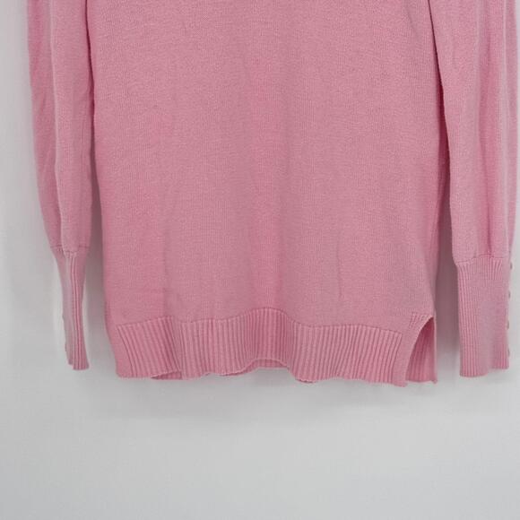 Lauren Ralph Lauren Soft Wool Blend Pink Cowl Neck Sweater Sz PS Cottage Barbie - Picture 6 of 7